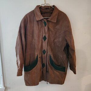 Vintage Unbranded Genuine Leather Jacket Men's‎ Size Large